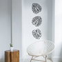 Wallity Tropical Escultura de pared metálica negra